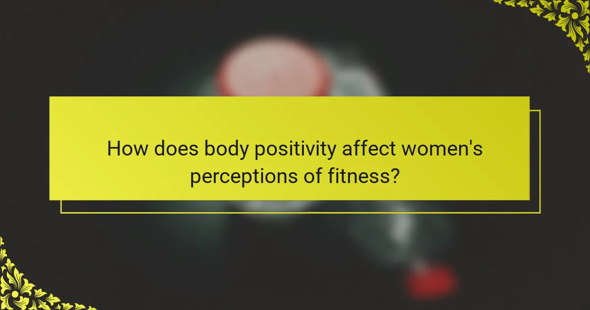 How does body positivity affect women's perceptions of fitness?