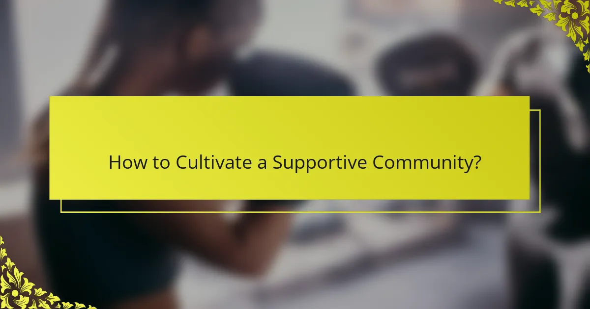 How to Cultivate a Supportive Community?