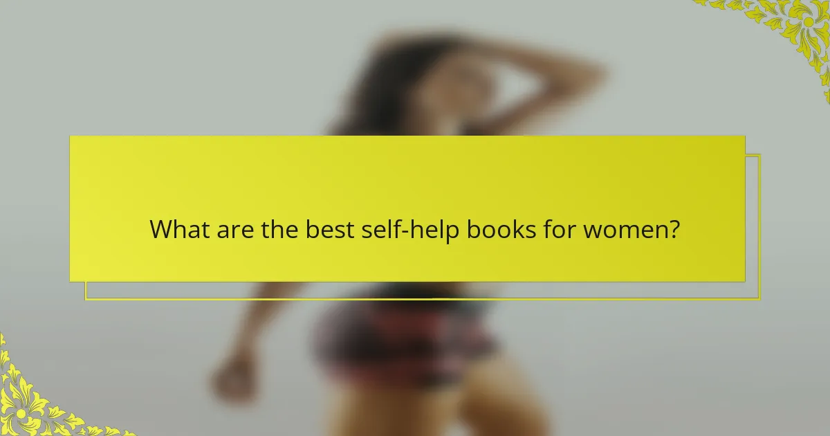 What are the best self-help books for women?